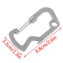 Survival Multi Tools Carabiner Key Chain Keyring Travel Bottle Opener Cap3c