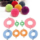8Pcs/set Plastic Knitting Crafts 4 Different Sizes Plush Ball Making Tool B6E8