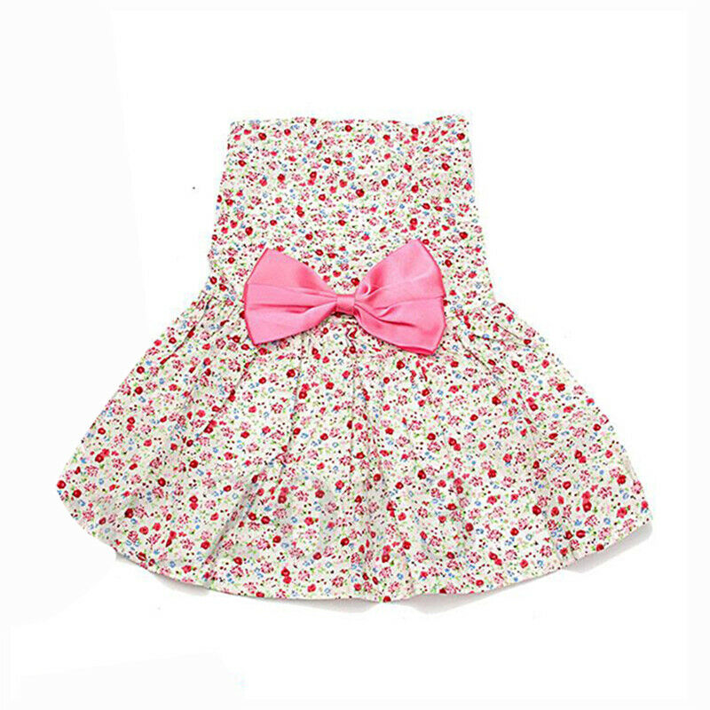 Country style Small floral pet dress Pink M P7B5