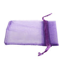 5X(10 Pack Beautiful Dark Purple Organza Gift and Favour Bags 7Cm x 9Cm M9Z5)