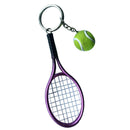 2 Pack Mini Tennis Racket and Ball Keychain Car Keychain Handbag Pendant Gift