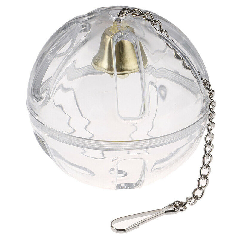 Parrots Ball Feeder Hanging Cage Feeding Birds Bell Foraging Chain For TreatA3C