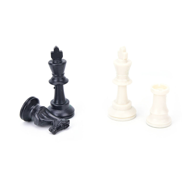 32x/set chess pieces/plastic complete chessmen entertainment game black&white 3C