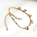 Boho Multi-color Beads Circular Pendant Foot Chain Anklet Women Jewelry GiftsJR