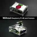 for Raspberry Pi 4B Acrylic Case and Camera Case,Heat Sink, Cooling Fan, Mi