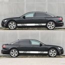1 Pair Vinyl Car Styling Stickers Long Stripe Totem Side Skirt Decals Graphics