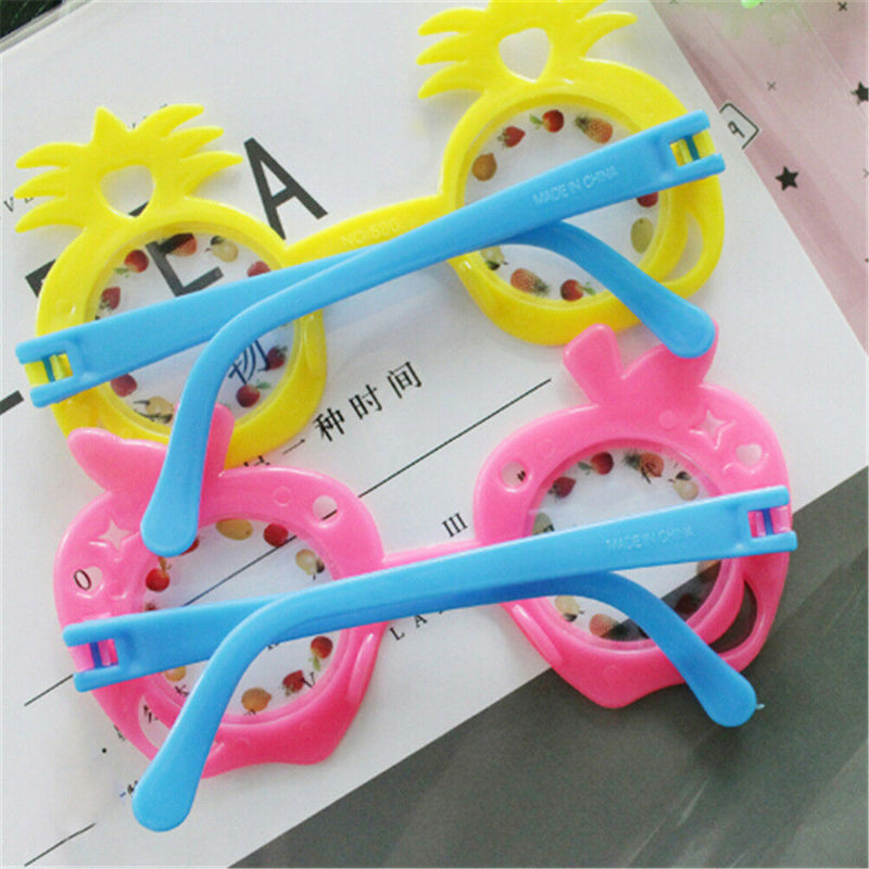2pcs Kids Fruit Pineapple Eye Glasses Kids Hawaii Beach Party Supplies DecorTME