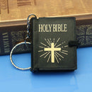 Mini Bible HOLY BIBLE Keychains Religious Christian Jesus Cross Keyrings TR