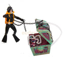 Frogman Diver Treasure Chest Shaped Action Air Ornament Fish Tank Aquarium Decor