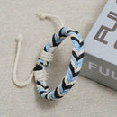 DIY Handmade Weave Rope Bracelet Colorful Ethnic Bangles Jewelry (Style 3)
