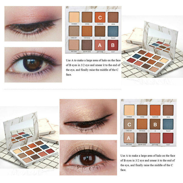 12 Eyeshadow Eye Shadow Palette Makeup Set Make Up Professional Matte G FKT