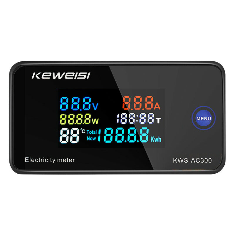 6 in 1Ã‚Â Color DisplayÃ‚Â Digital Energy MeterÃ‚Â Ammeter Voltmeter (KWS-AC300-10A)