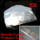 5pcs Heat Shrink TV Remote Control Case Bag Cover Anti-Dust Protector Waterproof