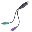 1Pc USB to PS/2 PS2 Cable Adapter USB Male to PS/2 Female Converter Cable C Hn