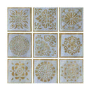 9pcs/set Walls Painting Layering Stencils Scrapbooking Embossing Template H F5U6