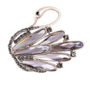 1pc Rhinestone Crystal Swan Pins and Brooches for Women Swan Animal BroochB Ew