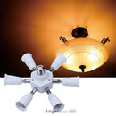 6 in 1 Adjustable E27 Base Head Light Lamp Bulb Adapter Holder Socket Splitter