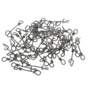 Pack of 100 Pieces Fishing Fastach Clips Fishing Snaps Clips Swivels Tackle