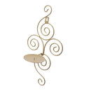 2Pcs Golden Metal Wall Mounted Sconce Tealight Candle Candlestick
