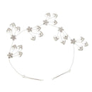 Delicate Hair Flower Heart Crystal Vine Clip Wedding Bridal Party Headdress