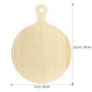 Home Wooden Pizza Paddle Cheese Serving Tray Plate Cutting Chopping Board Round