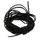 Black 5m Flat Leather Cord For Beading Jewelry Making DIY Craft String 3mm