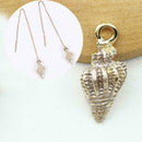 13Pcs Mixed Starfish Conch Shell Metal Charms Pendant DIY Jewelry Making m V4W8