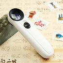 2 LED Microscope High Power 40x Light Magnifying Glass Handheld Magnifier UK