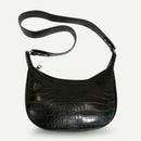 Women Retro Shoulder Bags Leather Money Purse Messenger Handbag (Black) A