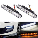 2X30 LED Daytime Running Light DRL Turn Signal Fog Light Indicator White Amber Z