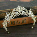 New Bride Baroque Luxury Crystal AB Bridal Crown Tiaras W4B7 Diadem Light D C6M9