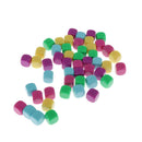 50pcs Mixed Blank Dice Cubes, 16mm Six Sided Write On Dice Blocks for Crafts,