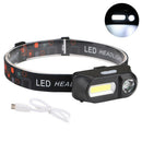 6 Lighting Modes COB LED Head Light USB Rechargeable Headlamp Torch Flashlight
