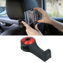 Universal Vehicle  Back Hook With Phone Holder For Bag Purse Grocery