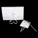 Lace Guestbook Pen Pen Holder for Wedding - White