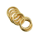 12Pcs 28mm Alloy Spring Gate O-Rings Round Snap Spring Clip Balck and Golden