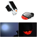 Bicycle Solar Headlight Taillights Set Solar Powered Led Headlight TaillightE5C8