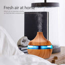 Aroma Oil Diffuser Ultrasonic Wood Grain Air Humidifier (Light wood grain)