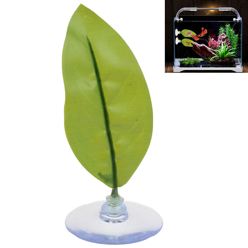 1PC Fish Tank Aquarium Leaf Fish Rest Spawning Plant Betta Fish Play Hide L3C