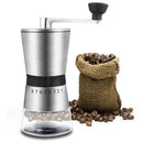 Manual Coffee Grinder, Ceramic Burr Mill with Adjustable Setting, Portable