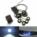 4in1 White Eagle Eye LED Car SUV Strobe Warning Grille Light DRL &Remote Control