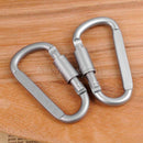 5X Outdoor D-Ring Aluminum Screw Locking Carabiner Hook Clip Climbing Keyc TVQ