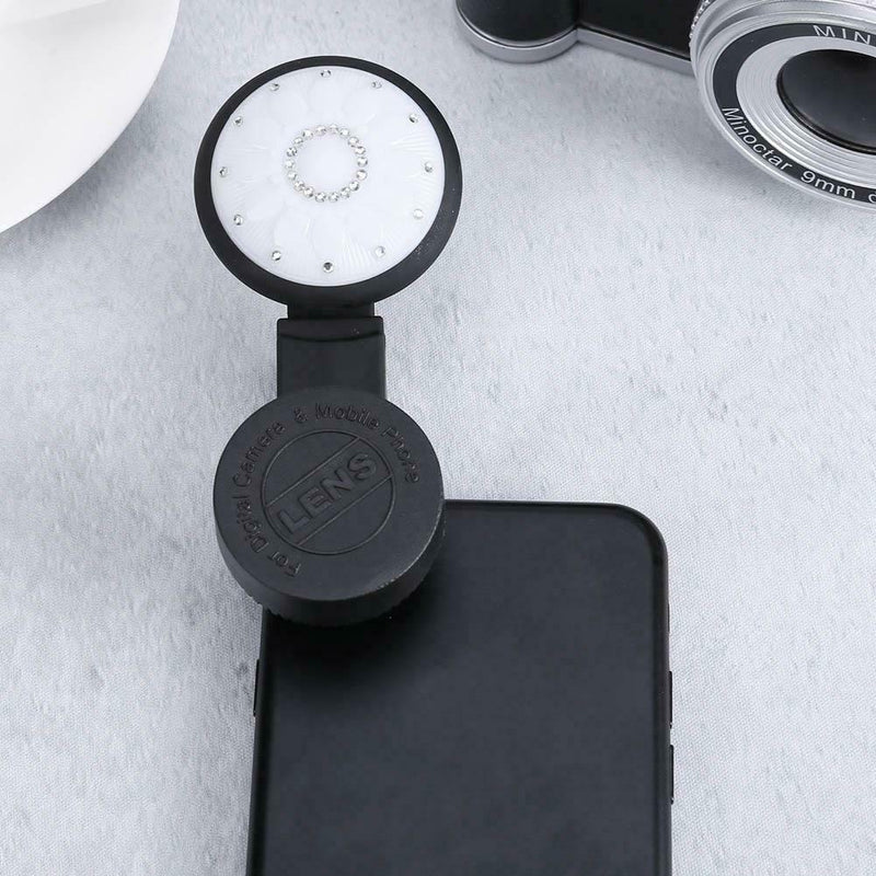 4600k Selfie Flash Light Filling 8 LED with Clip Wide Angle Lens Macro Lens