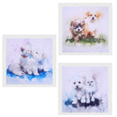 Set 3 Creative Art Oil Painting Canvas Picture Dog Cat Home Decor 40x40cm