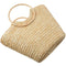 Women's Straw Handbag Flower Woven Summer Beach Messenger Tote Bag Basket S W8N4