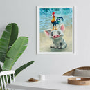 Pig Chicken Rhinestone Full Round 5D DIY Diamond Painting Kit Wall Picture