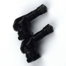 1 Pair Motorcycle Wheel Tire Valves Stem Cap Air Tire Cover 90 Degree 17mm Black