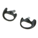 2Pair Replacement Medium Silicone Earbud for Two-Way Radio Audio Black+White