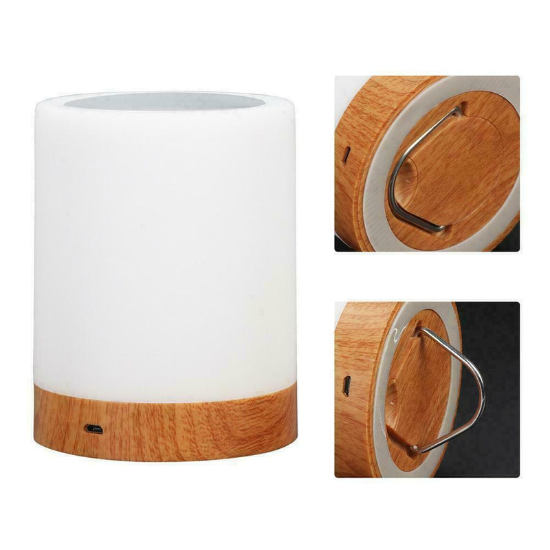 1* Rechargeable Warm White Night Lights Nightlight Touch Bedside Table Z2L6