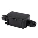 IP65 Waterproof Outdoor 2 Way PG9 Gland Electrical Junction Box Black P9B7